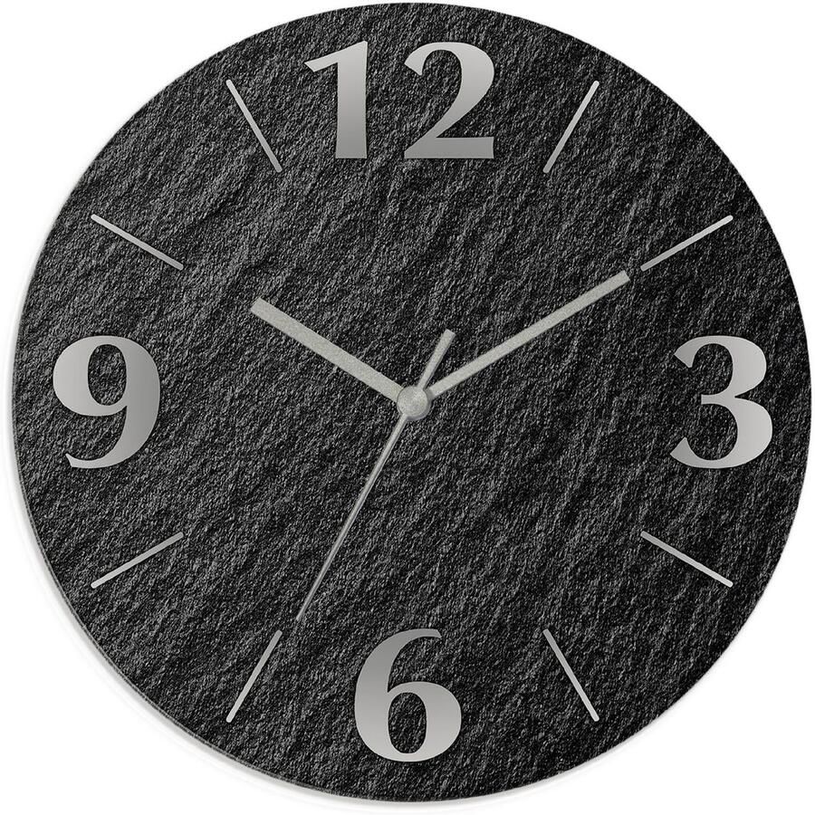 Artland Wandklok Leisteen optioneel verkrijgbaar met kwarts- of radiografisch uurwerk geruisloos zonder tikkend geluid - Foto 2