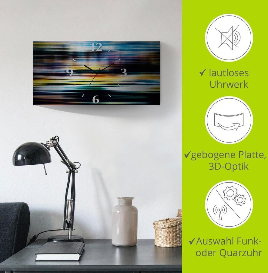 Artland Wandklok Modern abstract 3d-look geschulpt met kwarts- of radiografisch uurwerk verschillende maten - Foto 6