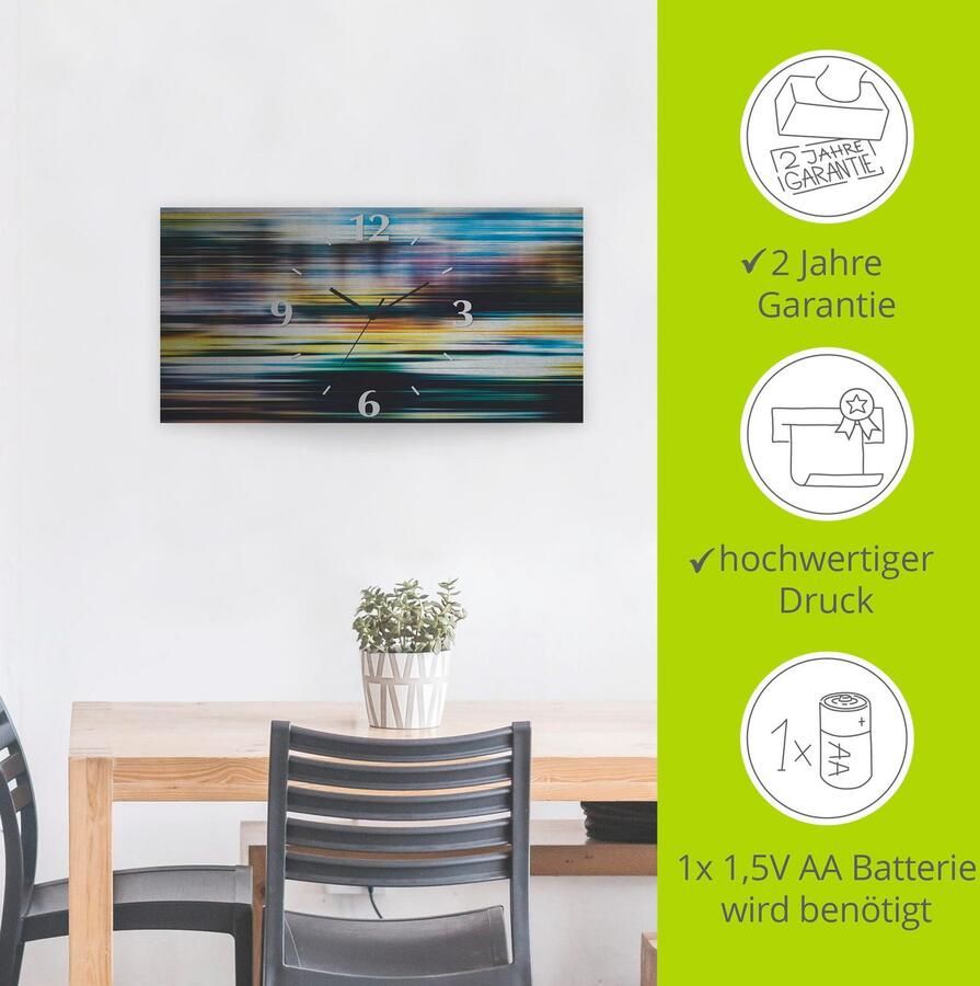 Artland Wandklok Modern abstract 3d-look geschulpt met kwarts- of radiografisch uurwerk verschillende maten - Foto 4