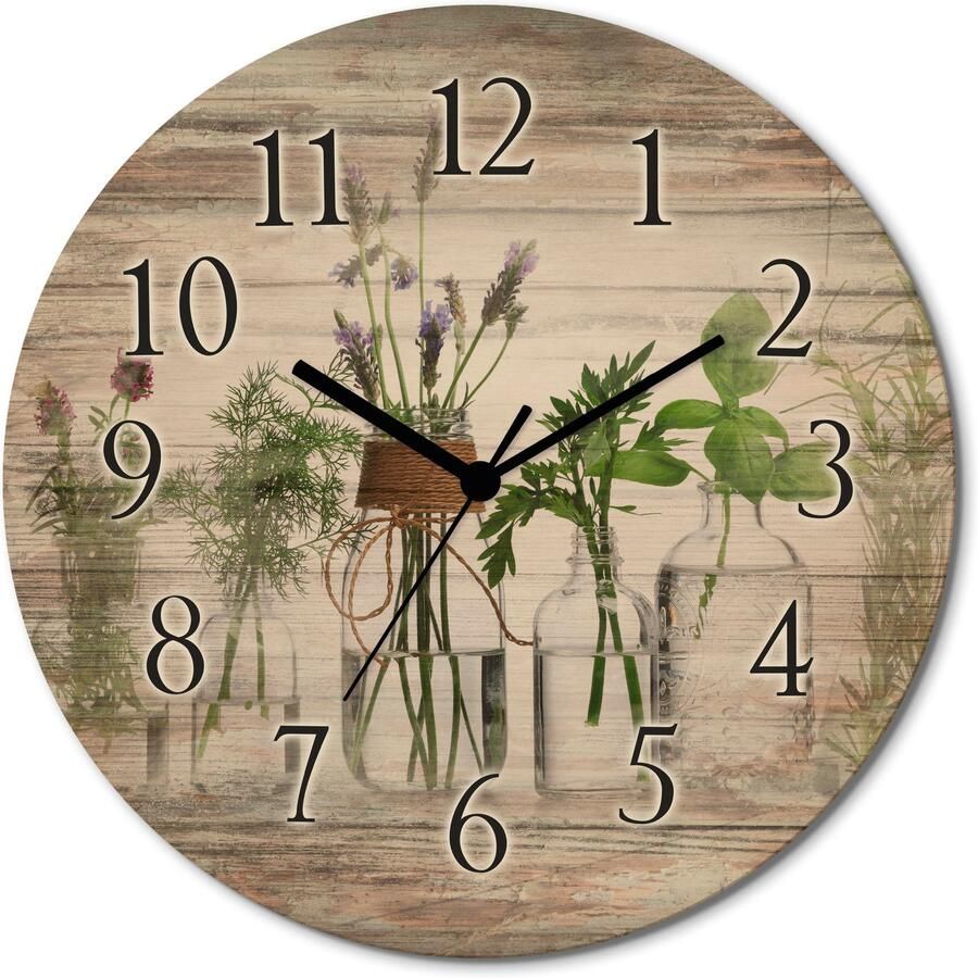 Artland Wandklok Oliën met kruiden optioneel verkrijgbaar met kwarts- of radiografisch uurwerk geruisloos zonder tikkend geluid - Foto 6