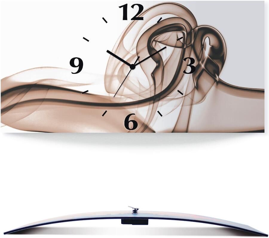 Artland Wandklok Ontmoeting achtergrond- bruin 3d-look geschulpt met kwarts- of radiografisch uurwerk verschillende maten - Foto 9