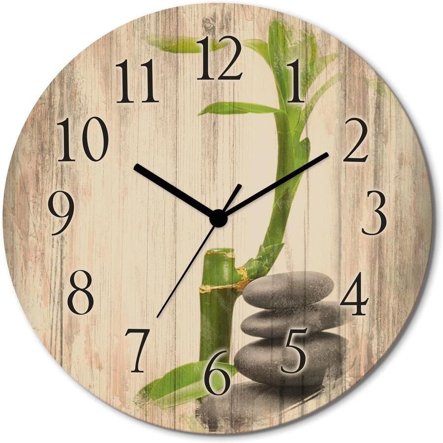 Artland Wandklok Spa concept basaltstenen optioneel verkrijgbaar met kwarts- of radiografisch uurwerk geruisloos zonder tikkend geluid - Foto 6