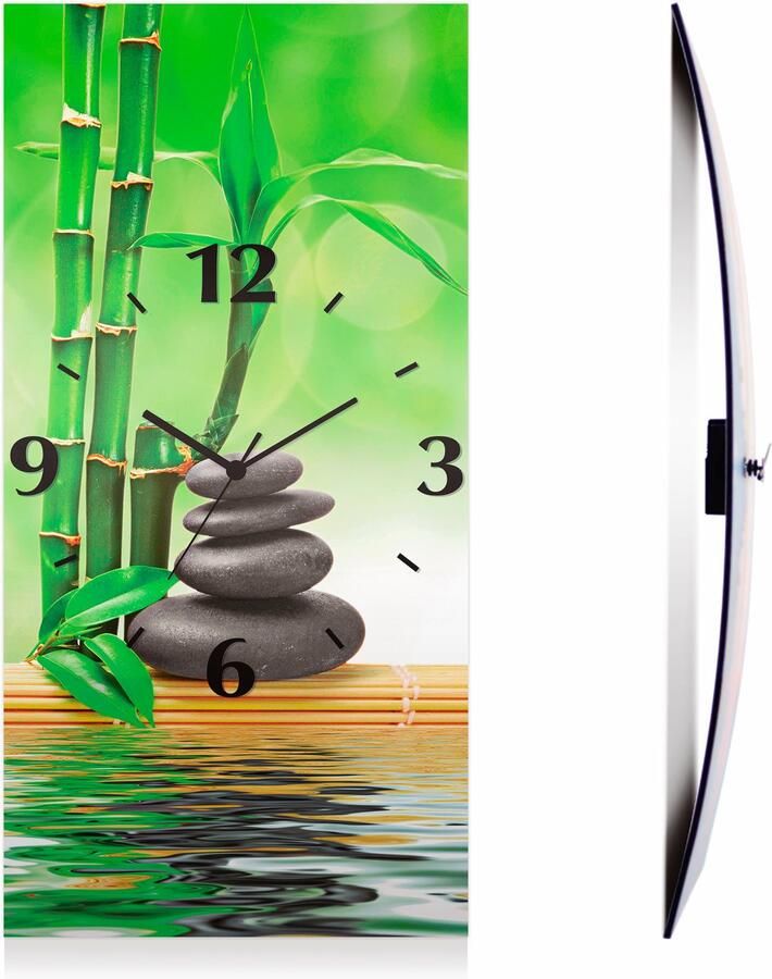 Artland Wandklok Spa concept zen basaltstenen 3d-look geschulpt met kwarts- of radiografisch uurwerk verschillende maten - Foto 9