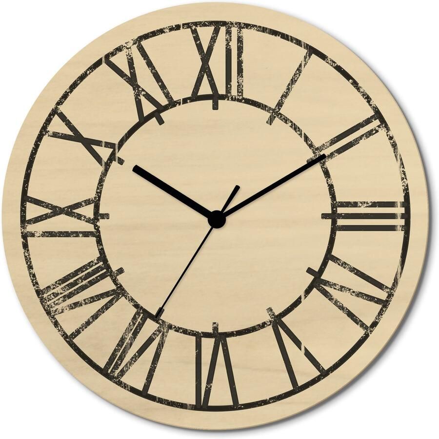 Artland Wandklok Tijd met Romeinse cijfers elegantie optioneel verkrijgbaar met kwarts- of radiografisch uurwerk geruisloos zonder tikkend geluid - Foto 6