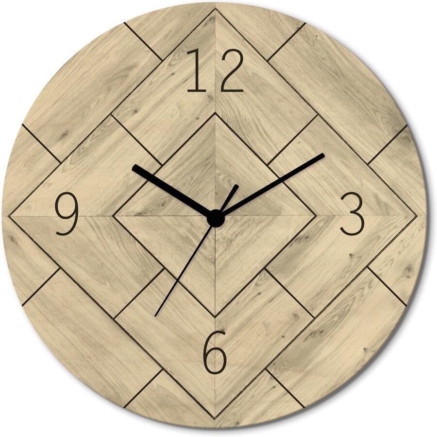 Artland Wandklok Tijd op visgraatpatroon optioneel verkrijgbaar met kwarts- of radiografisch uurwerk geruisloos zonder tikkend geluid - Foto 6