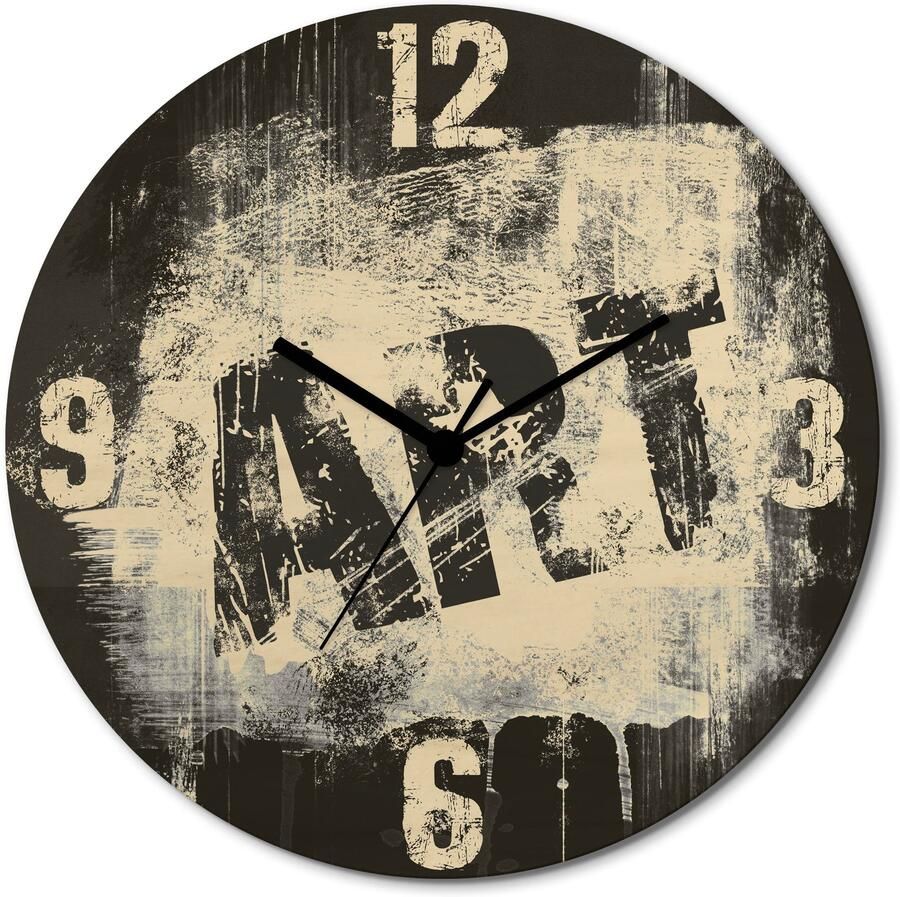 Artland Wandklok Tijd voor ART-graffiti optioneel verkrijgbaar met kwarts- of radiografisch uurwerk geruisloos zonder tikkend geluid - Foto 6