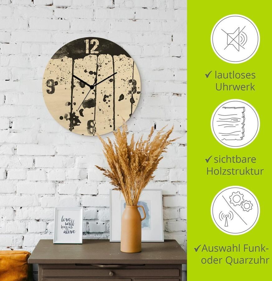 Artland Wandklok Tijdsprokkelaar optioneel verkrijgbaar met kwarts- of radiografisch uurwerk geruisloos zonder tikkend geluid - Foto 3