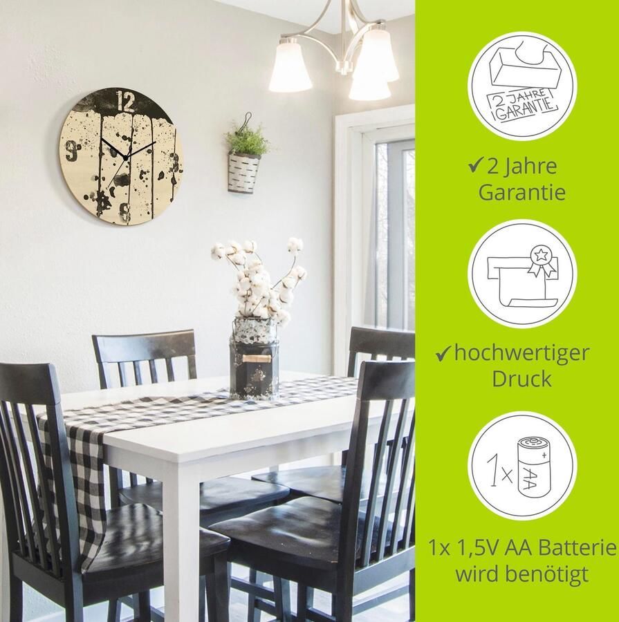 Artland Wandklok Tijdsprokkelaar optioneel verkrijgbaar met kwarts- of radiografisch uurwerk geruisloos zonder tikkend geluid - Foto 2