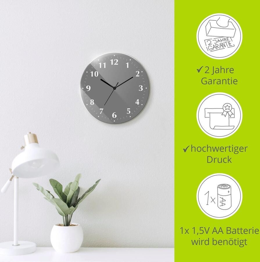 Artland Wandklok Trendkleuren optioneel verkrijgbaar met kwarts- of radiografisch uurwerk geruisloos zonder tikkend geluid - Foto 4