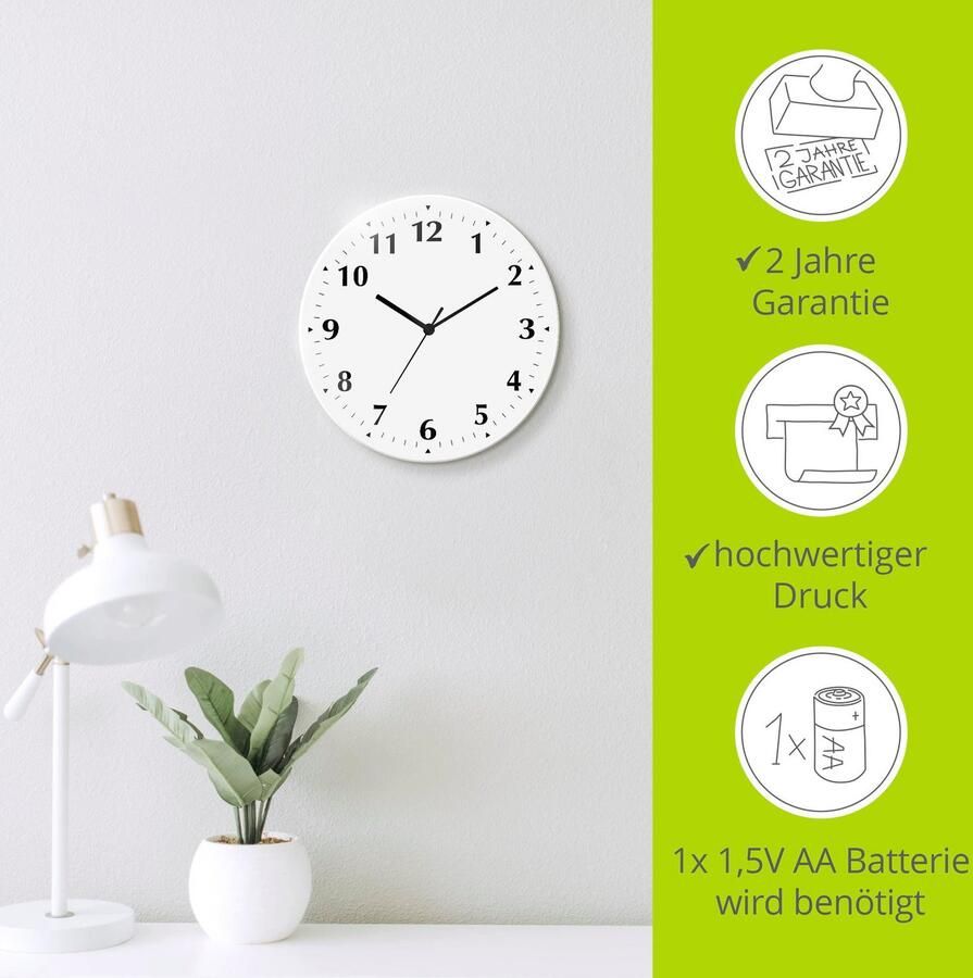 Artland Wandklok Trendkleuren optioneel verkrijgbaar met kwarts- of radiografisch uurwerk geruisloos zonder tikkend geluid - Foto 4