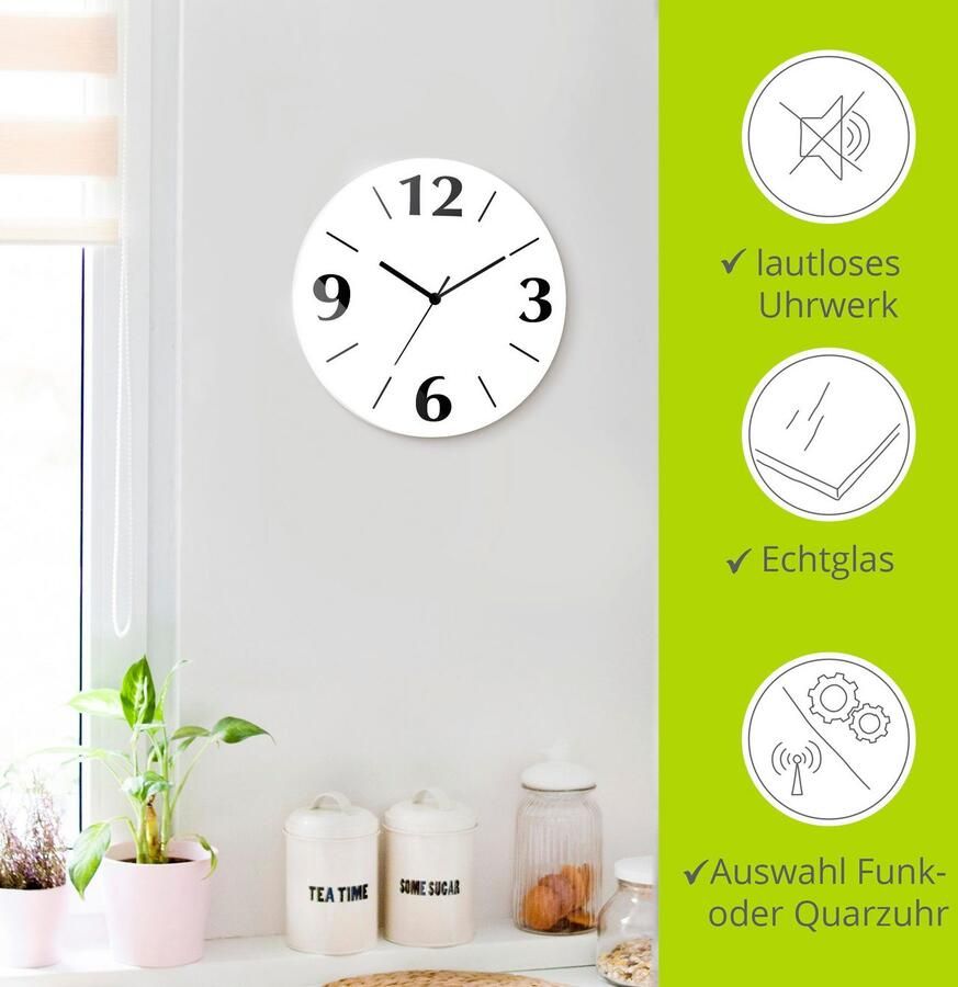 Artland Wandklok Trendkleuren optioneel verkrijgbaar met kwarts- of radiografisch uurwerk geruisloos zonder tikkend geluid - Foto 5