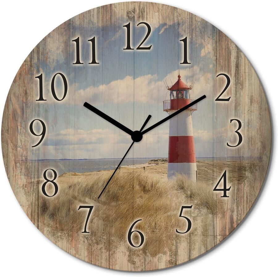 Artland Wandklok Vuurtoren Sylt optioneel verkrijgbaar met kwarts- of radiografisch uurwerk geruisloos zonder tikkend geluid - Foto 6