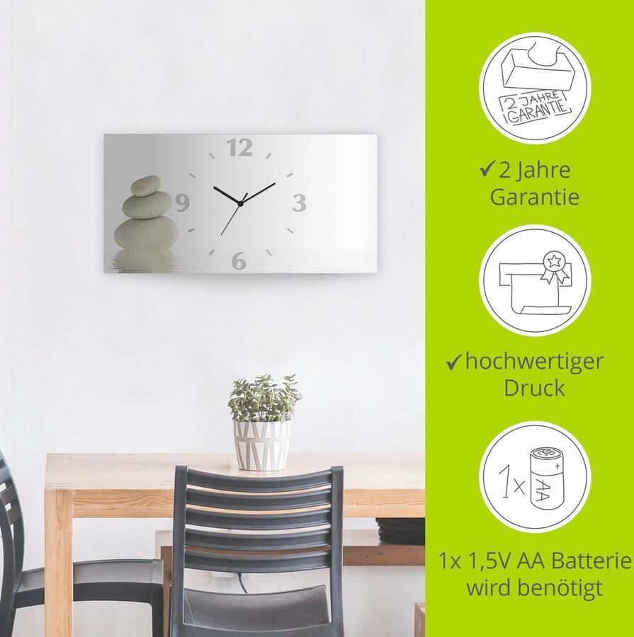 Artland Wandklok Zen vrede 3d-look geschulpt met kwarts- of radiografisch uurwerk verschillende maten - Foto 4