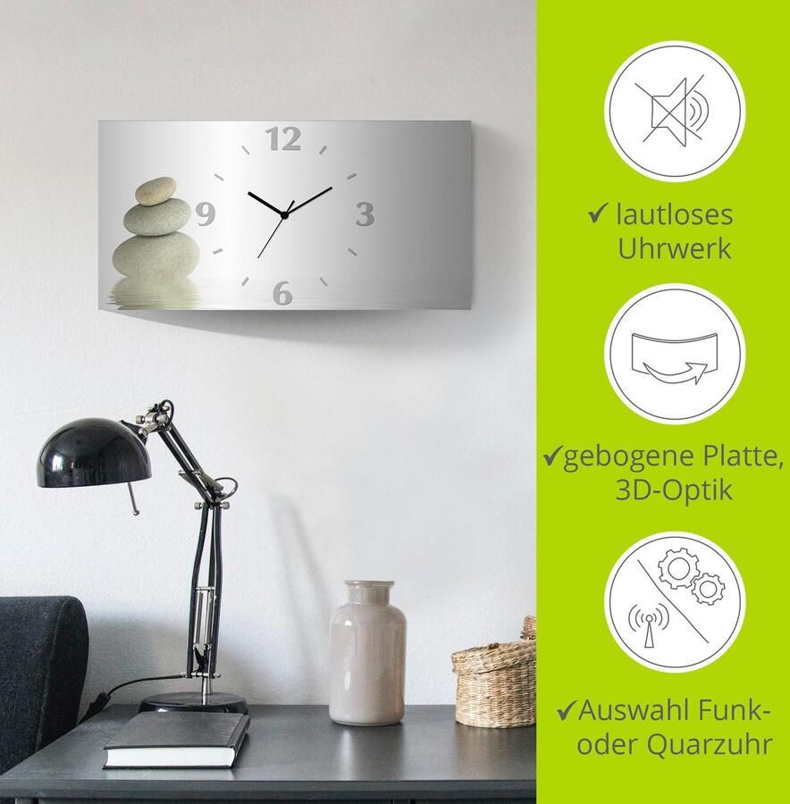 Artland Wandklok Zen vrede 3d-look geschulpt met kwarts- of radiografisch uurwerk verschillende maten - Foto 6