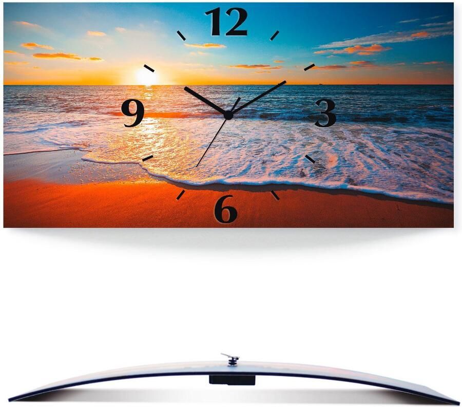 Artland Wandklok Zonsondergang en de zee 3d-look geschulpt met kwarts- of radiografisch uurwerk verschillende maten - Foto 6