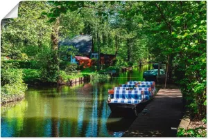 Artland Artprint Aak in Spreewald in Lehde in vele afmetingen & productsoorten artprint van aluminium artprint voor buiten artprint op linnen poster muursticker wandfolie ook geschikt voor de badkamer (1 stuk)
