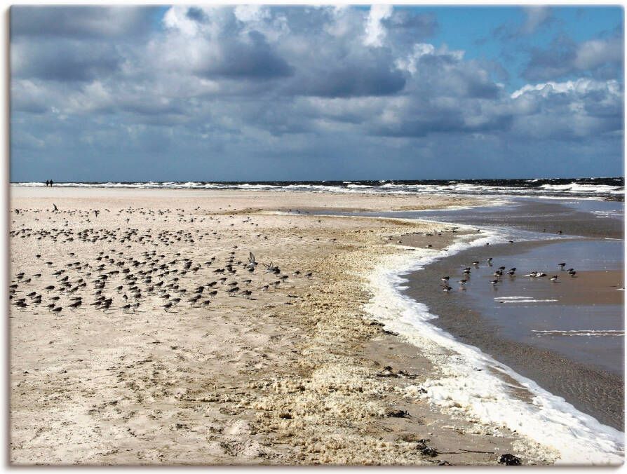 Artland Artprint op linnen Aan het mooie Noordzeestrand - Foto 3