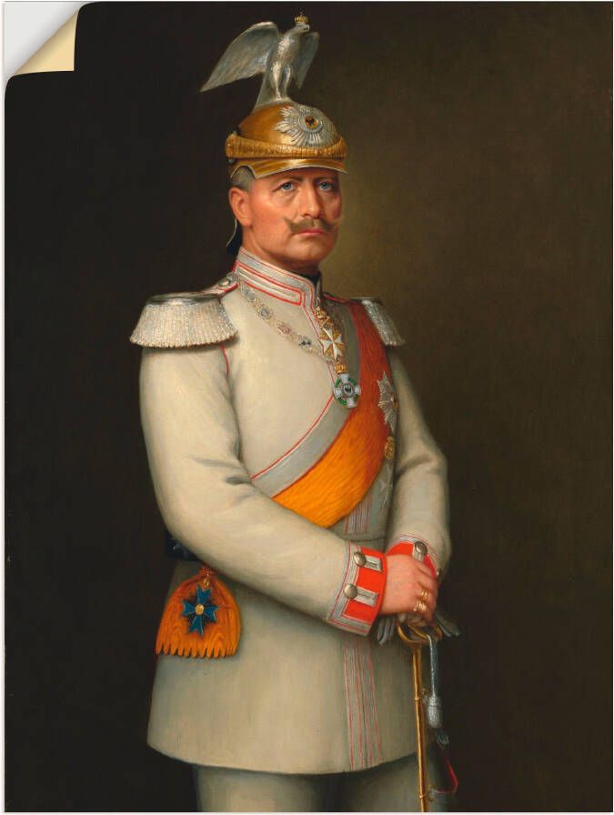 Artland Artprint Afbeelding van Kaiser Wilhelm II. als artprint op linnen muursticker in verschillende maten - Foto 1