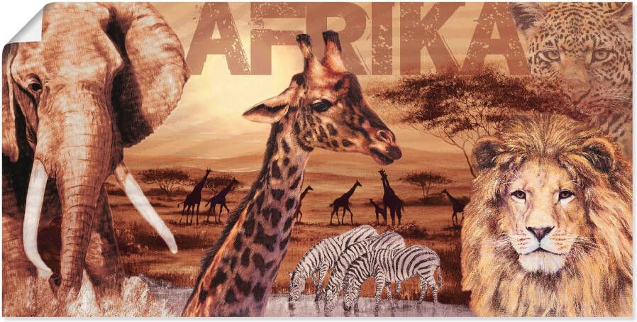 Artland Artprint Afrika als artprint van aluminium artprint voor buiten artprint op linnen poster muursticker - Foto 4