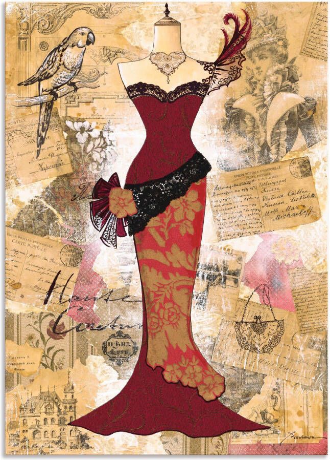 Artland Artprint Antieke jurk collage als artprint van aluminium artprint voor buiten artprint op linnen poster in verschillende maten. maten - Foto 7