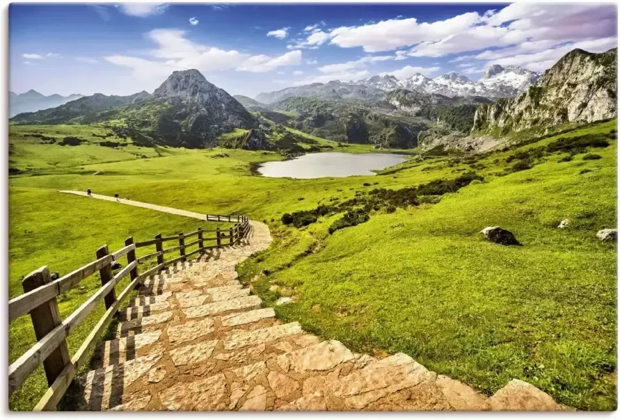 Artland Artprint Berglandschap in Asturië in vele afmetingen & productsoorten artprint van aluminium artprint voor buiten artprint op linnen poster muursticker wandfolie ook geschikt voor de badkamer (1 stuk)