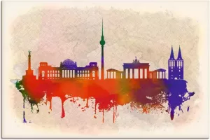 Artland Artprint Berlijn Duitsland Skyline in vele afmetingen & productsoorten artprint van aluminium artprint voor buiten artprint op linnen poster muursticker wandfolie ook geschikt voor de badkamer (1 stuk)