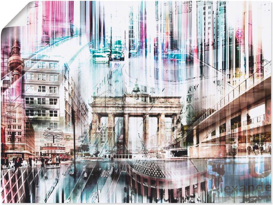 Artland Poster Berlijn Skyline collage I als artprint op linnen muursticker of poster in verschillende maten - Foto 7