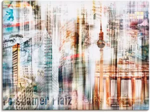 Artland Artprint Berlijn Skyline collage III in vele afmetingen & productsoorten -artprint op linnen poster muursticker wandfolie ook geschikt voor de badkamer (1 stuk)