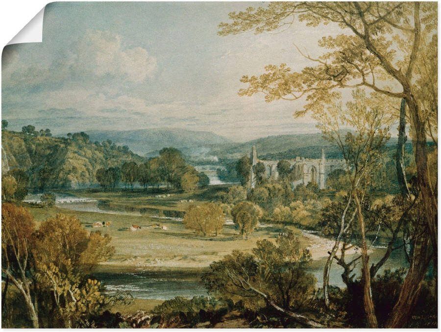 Artland Poster Blik op Bolton Abbey Yorkshire. 1809 - Foto 2