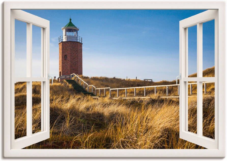 Artland Artprint Blik uit het venster baken Kampen als artprint op linnen in verschillende maten - Foto 9