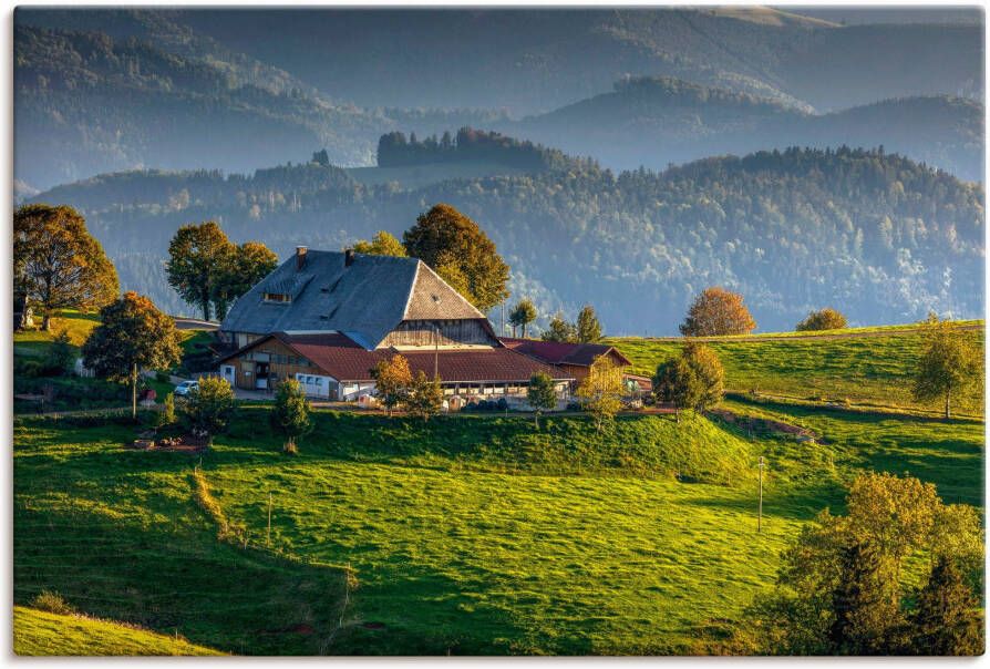 Artland Artprint op linnen Boerderij bij St.Peter Zwarte Woud