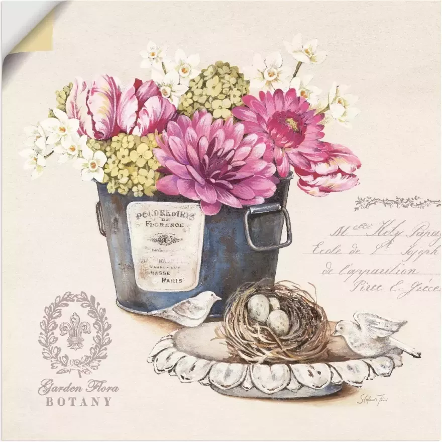 Artland Artprint Bos bloemen I in vele afmetingen & productsoorten -artprint op linnen poster muursticker wandfolie ook geschikt voor de badkamer (1 stuk)