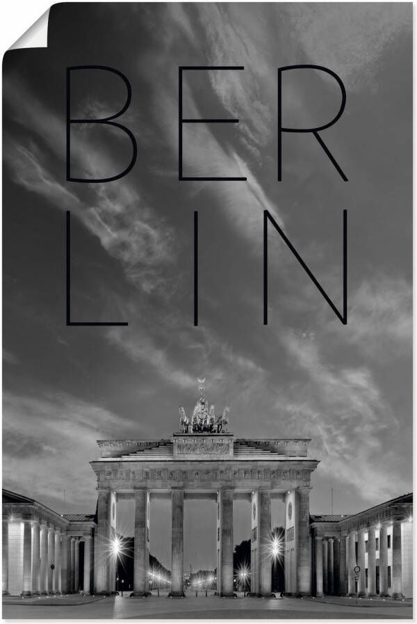 Artland Artprint Brandenburger Tor in Berlijn als poster muursticker in verschillende maten - Foto 5