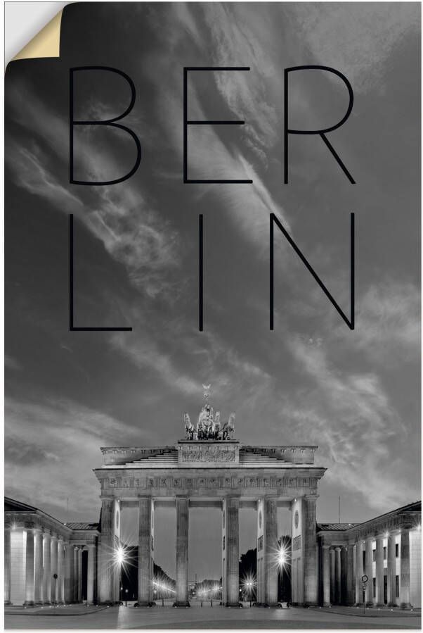 Artland Artprint Brandenburger Tor in Berlijn als poster muursticker in verschillende maten - Foto 5