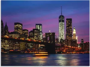Artland Artprint Brooklyn Bridge in vele afmetingen & productsoorten artprint van aluminium artprint voor buiten artprint op linnen poster muursticker wandfolie ook geschikt voor de badkamer (1 stuk)