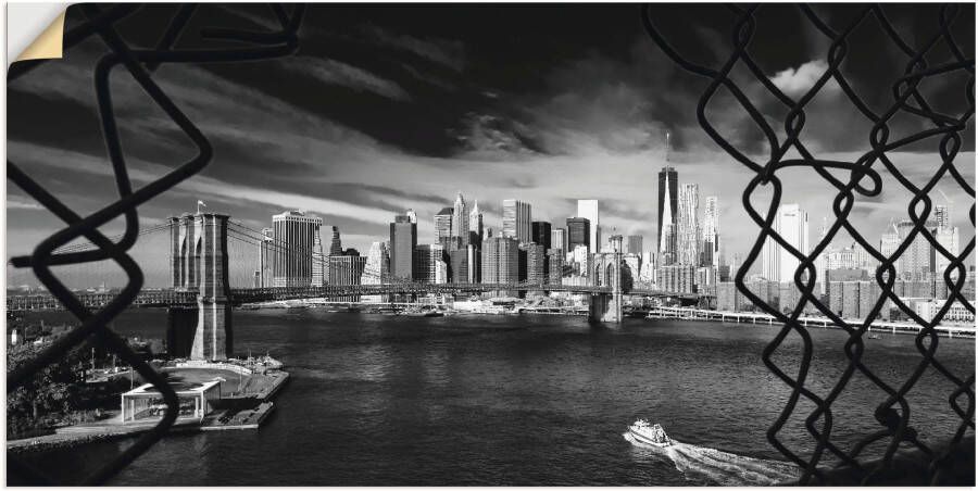 Artland Artprint Brooklyn Bridge New York I als muursticker in verschillende maten - Foto 3