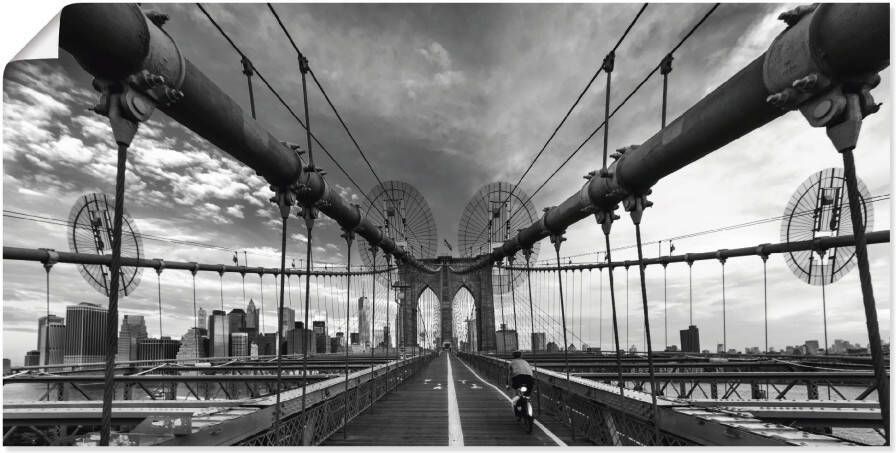 Artland Artprint Brooklyn Bridge New York III als artprint op linnen poster in verschillende formaten maten - Foto 1