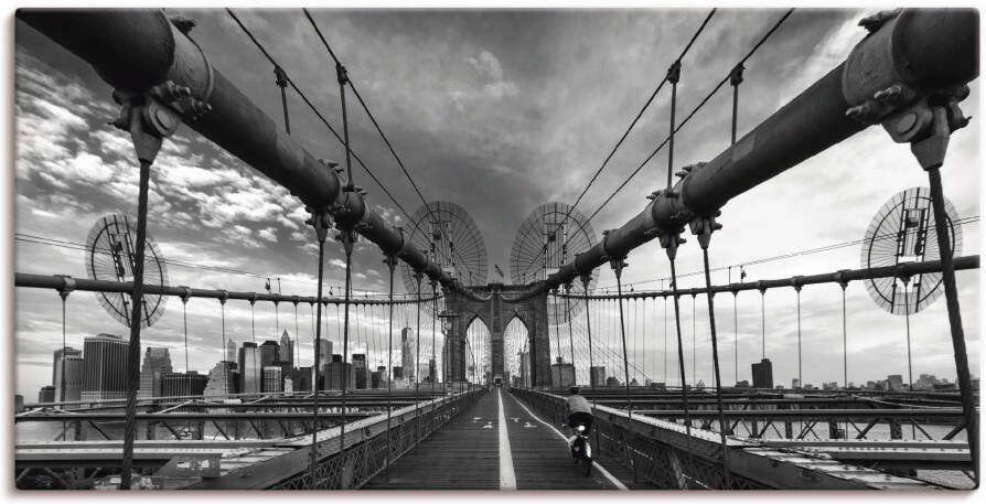 Artland Artprint Brooklyn Bridge New York III als artprint op linnen poster in verschillende formaten maten - Foto 1