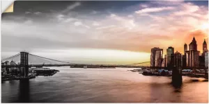 Artland Artprint Brooklyn Bridge panorama in vele afmetingen & productsoorten artprint van aluminium artprint voor buiten artprint op linnen poster muursticker wandfolie ook geschikt voor de badkamer (1 stuk)