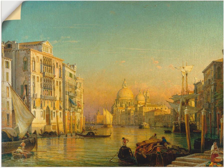 Artland Artprint Canale Grande in Venetië. als artprint op linnen muursticker of poster in verschillende maten