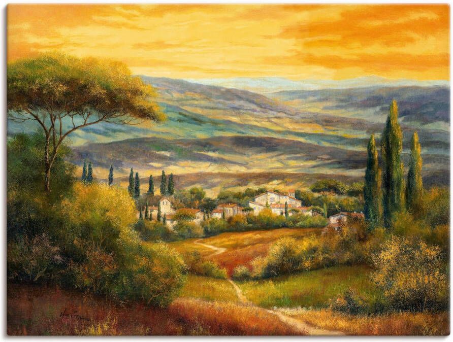 Artland Artprint Dal in de Toscane als artprint op linnen poster muursticker in verschillende maten - Foto 5