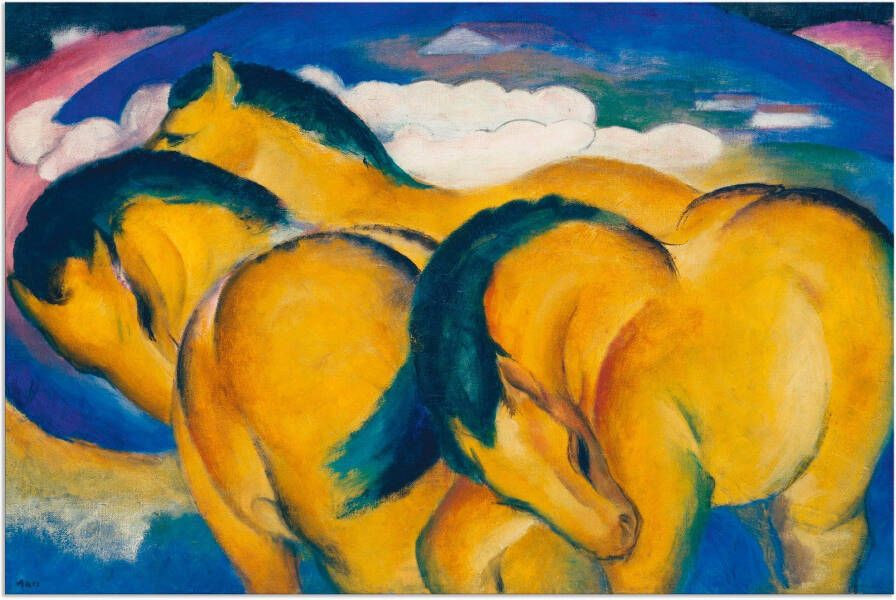 Artland Artprint De kleine gele paarden. 1912 als artprint van aluminium artprint voor buiten artprint op linnen in verschillende maten - Foto 7