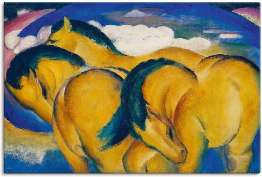 Artland Artprint De kleine gele paarden. 1912 als artprint van aluminium artprint voor buiten artprint op linnen in verschillende maten - Foto 6