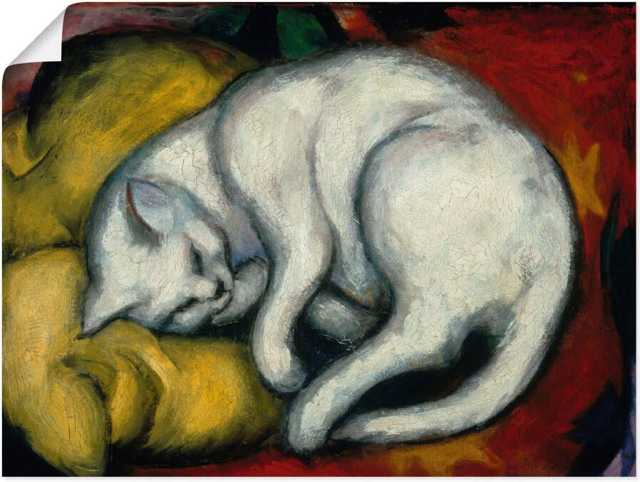 Artland Artprint De witte kat. 1912 als artprint van aluminium artprint voor buiten artprint op linnen poster in verschillende maten. maten