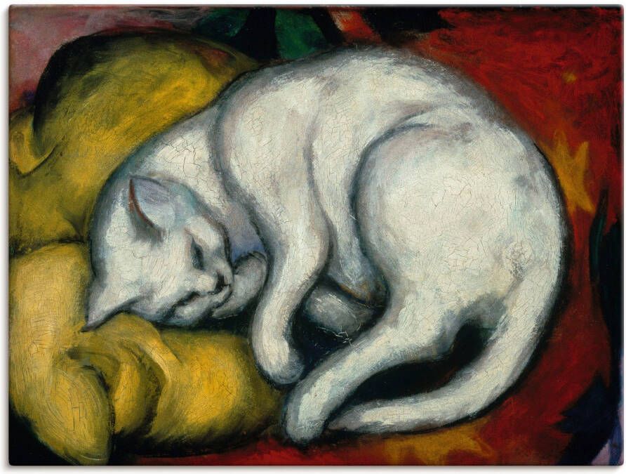 Artland Artprint De witte kat. 1912 als artprint van aluminium artprint voor buiten artprint op linnen poster in verschillende maten. maten - Foto 6