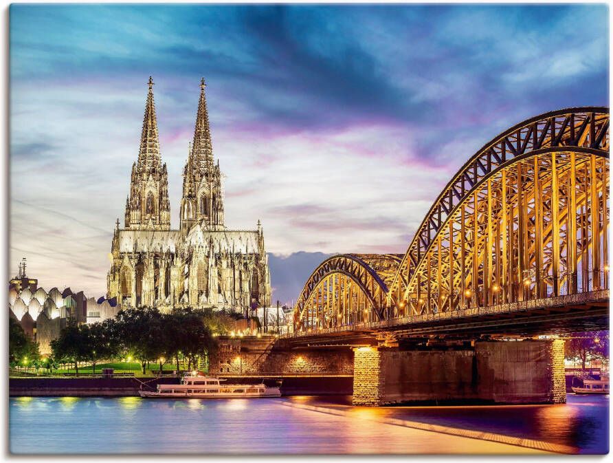 Artland Artprint Domkerk en brug in Keulen als artprint op linnen poster in verschillende formaten maten - Foto 6