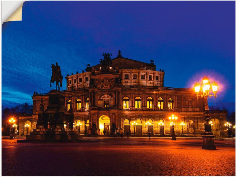 Artland Wandfolie Dresden Semperoper na zonsondergang - Foto 3