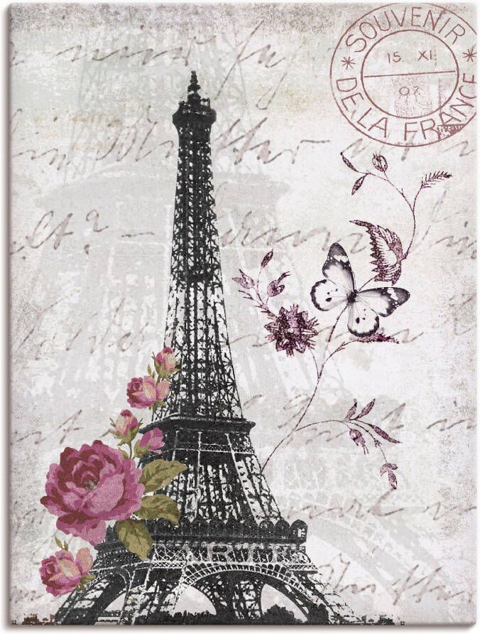 Artland Artprint Eiffeltoren grafiek als artprint van aluminium artprint voor buiten artprint op linnen poster muursticker - Foto 4