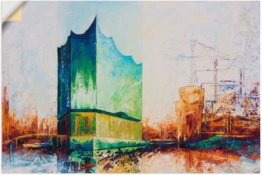 Artland Artprint Elbharmonie Hamburg als artprint op linnen muursticker in verschillende maten