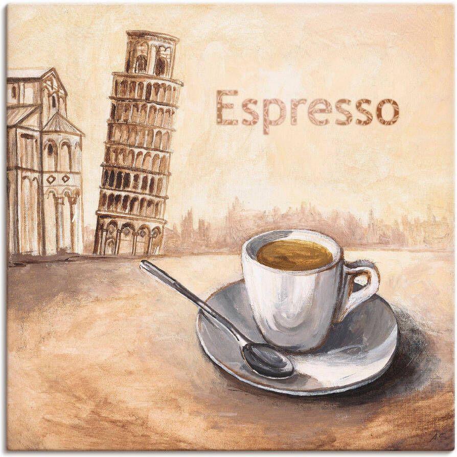 Artland Artprint Espresso in Pisa als artprint op linnen poster in verschillende formaten maten - Foto 1
